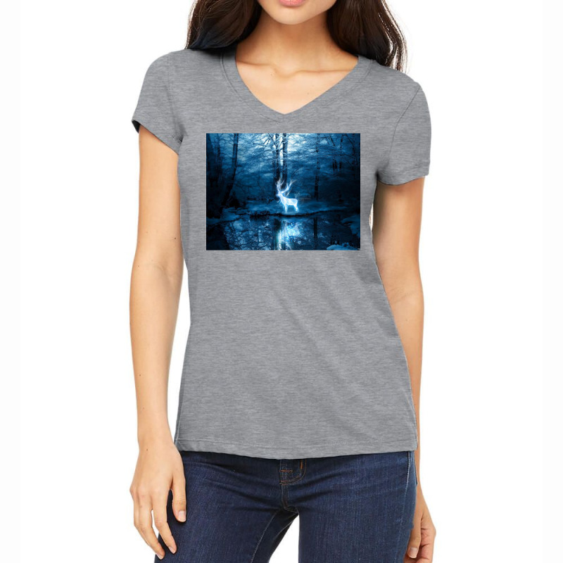 Deer Flores Women's V-Neck T-Shirt by soucenertic | Artistshot