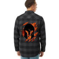 Spartan Helmet Fire Flannel Shirt | Artistshot