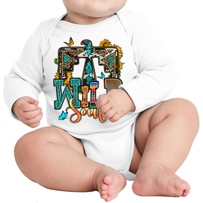 Western Wild Soul Long Sleeve Baby Bodysuit | Artistshot