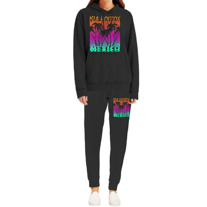 Womens Isla Holbox Mexico V Neck T Shirt Hoodie & Jogger Set | Artistshot