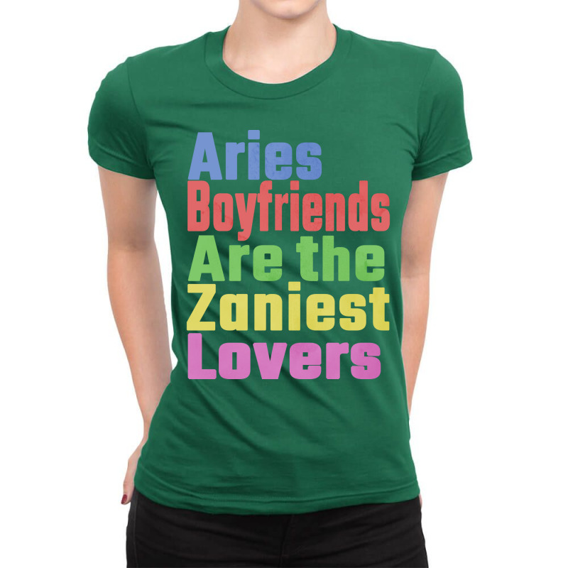 Aries Boyfriends Are The Zaniest Lovers Unique Gif Ladies Fitted T-Shirt by velzlekirw | Artistshot