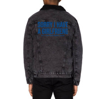 Sorry I Have A Girlfriend Aesthetic (1) Unisex Sherpa-lined Denim Jacket | Artistshot