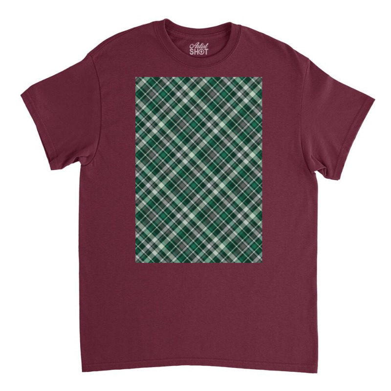 Green And Grey Checks Pattern Classic T-shirt by pieskiheler3 | Artistshot