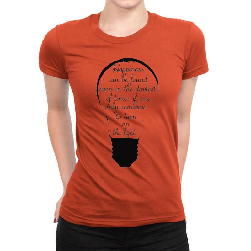 Happiness Can Be Found In Lightbulbs Ladies Fitted T-Shirt by selekhvelciub | Artistshot