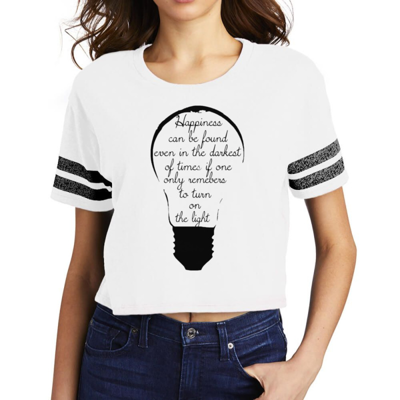 Happiness Can Be Found In Lightbulbs Scorecard Crop Tee by selekhvelciub | Artistshot