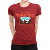 Its Time To Adventures Camping Ladies Fitted T-shirt | Artistshot