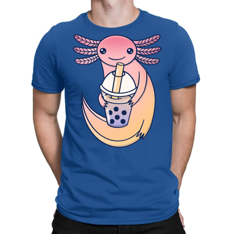 Cute Axolotl With Bubble Tea Tumblr T-Shirt by lenainplongo2 | Artistshot