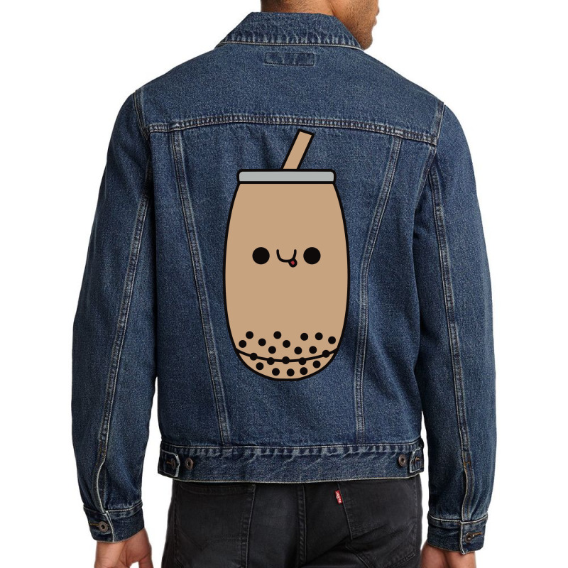 Cute Kawaii Lychee Bubble Tea Music Men Denim Jacket by vulumagelsyh | Artistshot