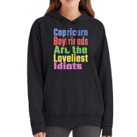 Capricorn Boyfriends Are The Loveliest Idiots Uniq Vintage Hoodie | Artistshot