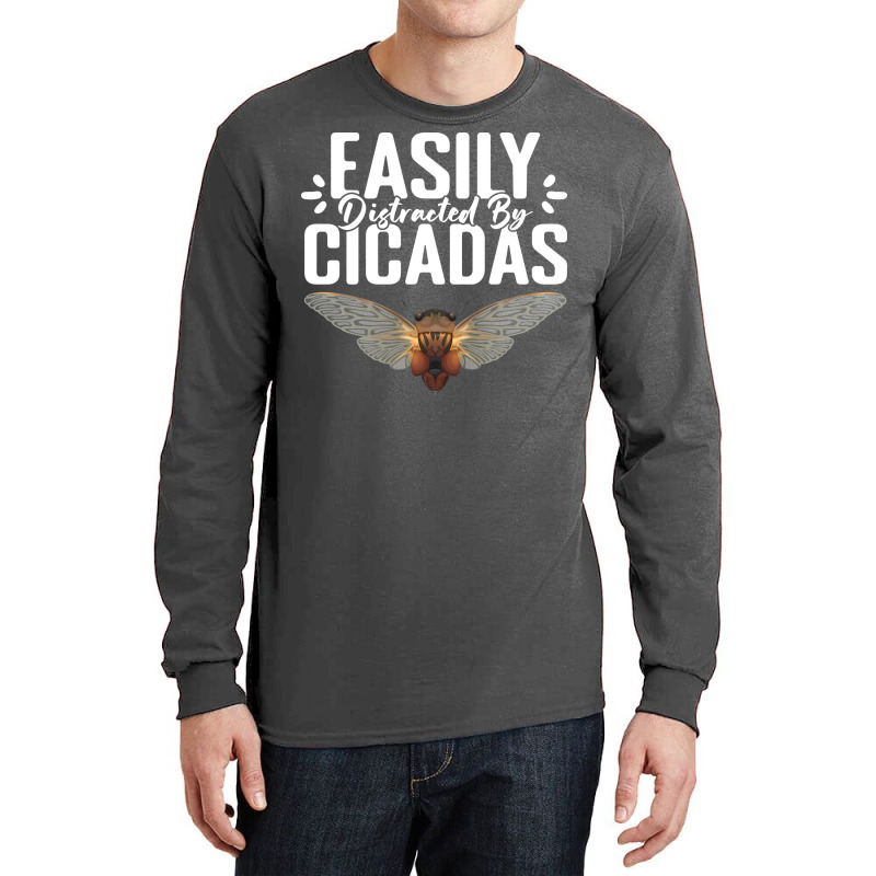 Easily Distracted Funny Entomology Humor For A Cic Long Sleeve Shirts by vulumagelsyh | Artistshot