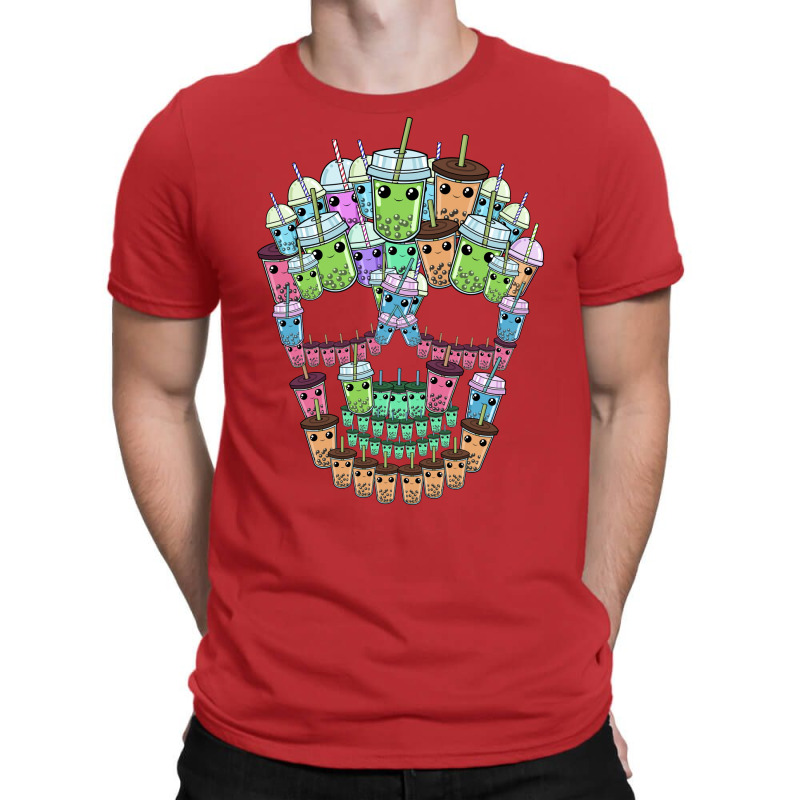 Bubble Tea Skull Gift Boba Tea Gifts Bubble Tea Gi T-Shirt by didamyeten3 | Artistshot