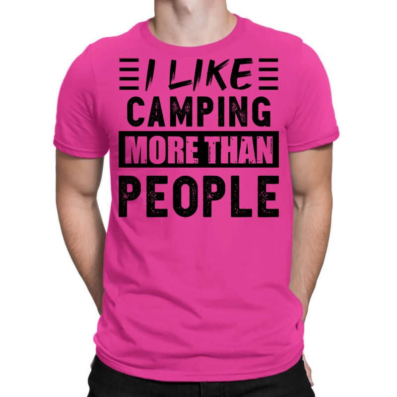 I Like Camping More Than People Funny 80s T-shirt | Artistshot