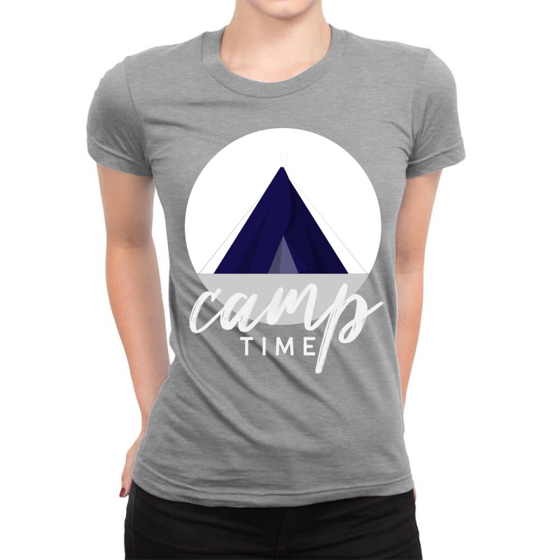 Camp Time Camping Ladies Fitted T-Shirt by nayarehmoudo | Artistshot