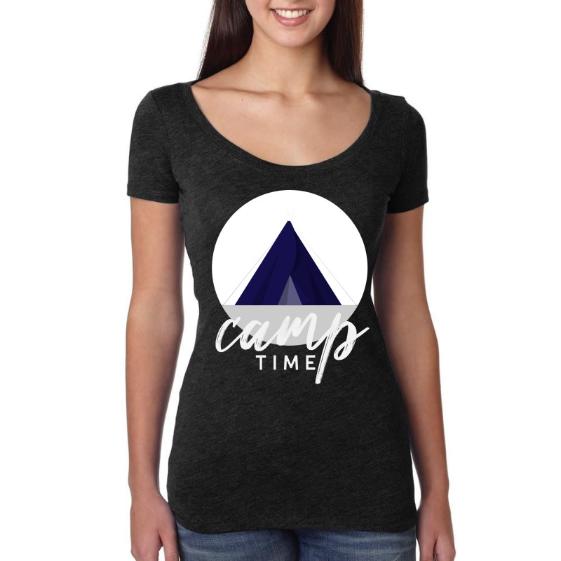 Camp Time Camping Women's Triblend Scoop T-shirt by nayarehmoudo | Artistshot