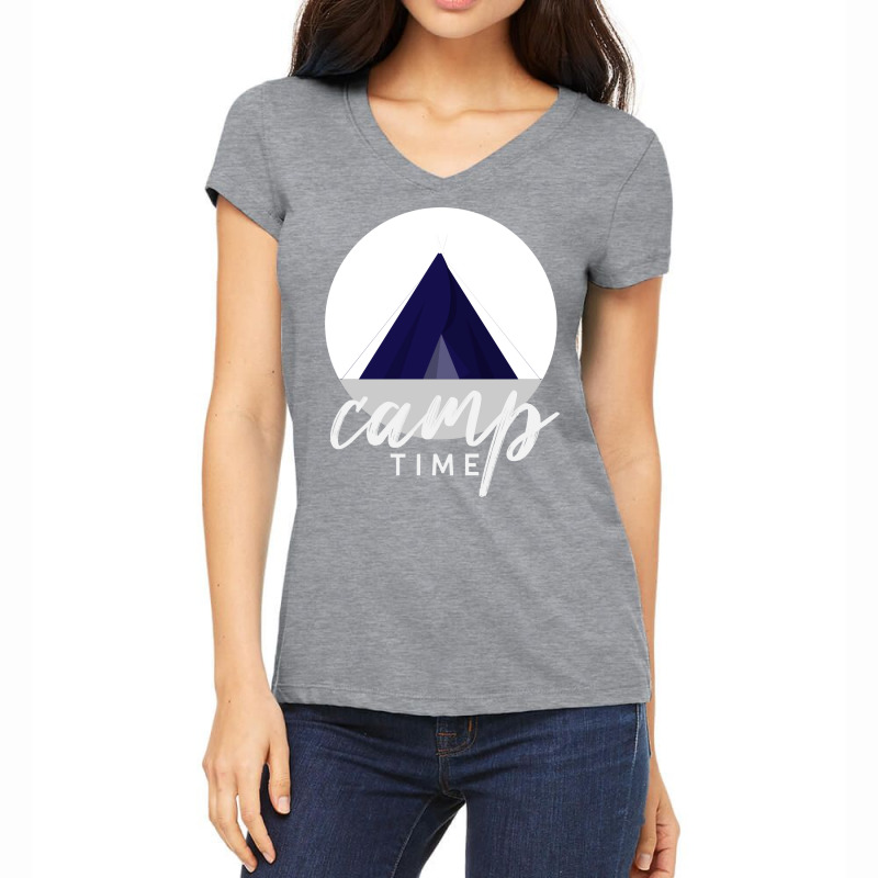 Camp Time Camping Women's V-Neck T-Shirt by nayarehmoudo | Artistshot