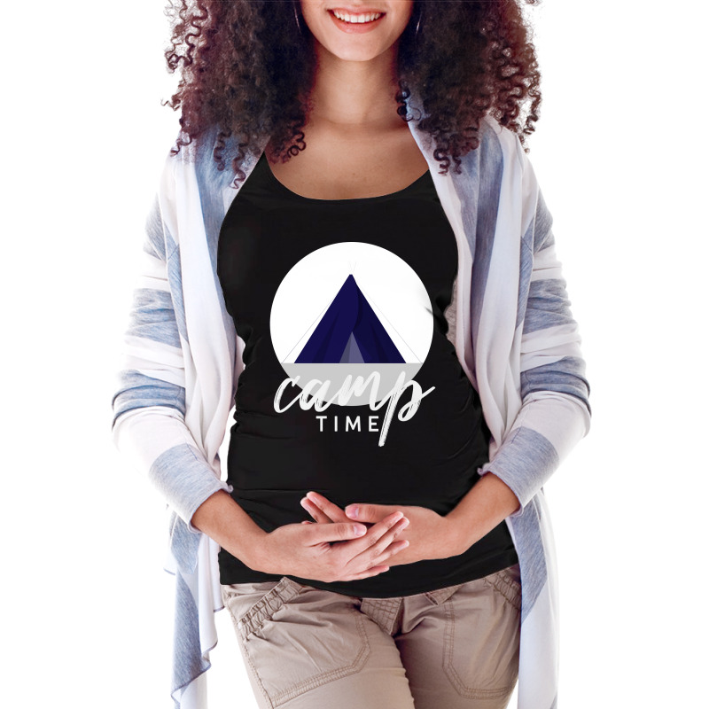 Camp Time Camping Maternity Scoop Neck T-shirt by nayarehmoudo | Artistshot