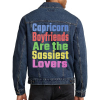 Capricorn Boyfriends Are The Sassiest Lovers Uniqu Men Denim Jacket | Artistshot