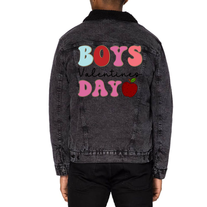 Boys Valentines Dayvalentines Day Valentine Gift ( Unisex Sherpa-lined Denim Jacket | Artistshot