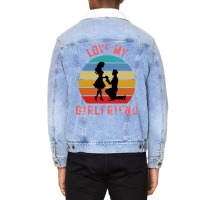 Love My Girlfriend 80s (1) Unisex Sherpa-lined Denim Jacket | Artistshot