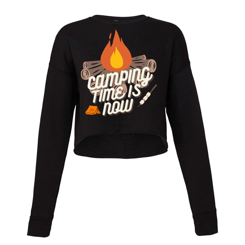 Camping Time Is Now Boy Cropped Sweater by wspurtyteo | Artistshot