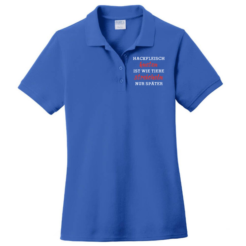 Funny Minced Meat Kneading Animals Petting Quote Ladies Polo Shirt by monikanedjarp | Artistshot