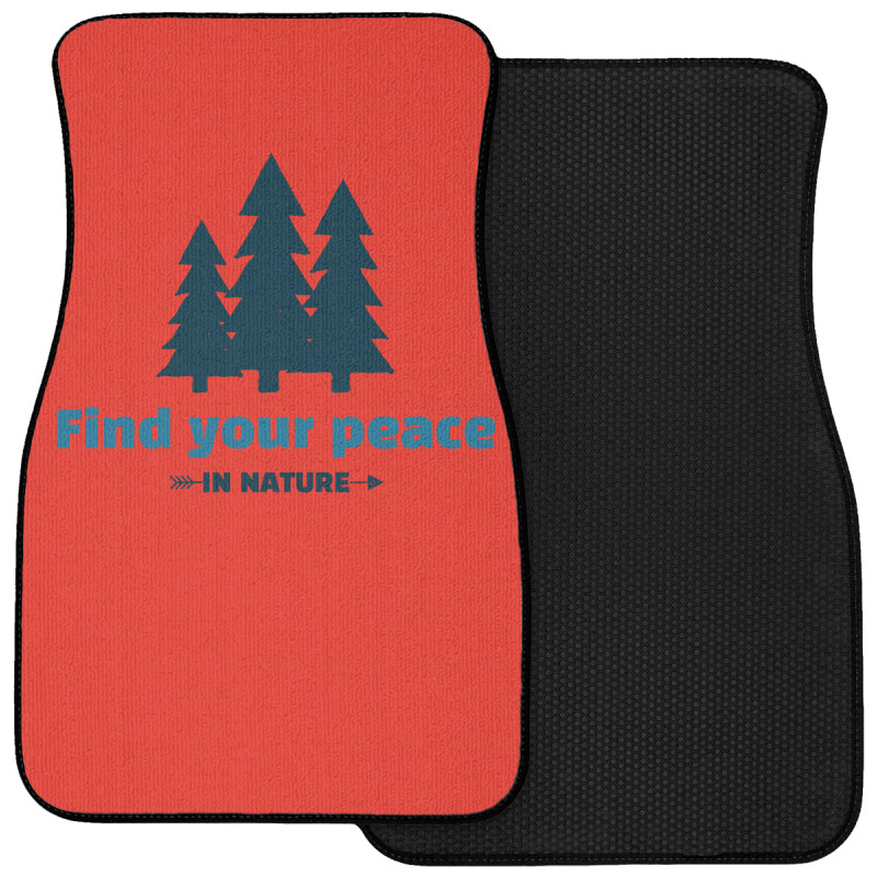 Find Your Peace In Nature Vintage Front Car Mat | Artistshot