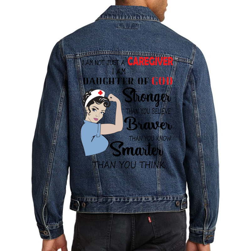 I Am Not Just A Caregiver I Am Daughter Of God Coo Men Denim Jacket | Artistshot