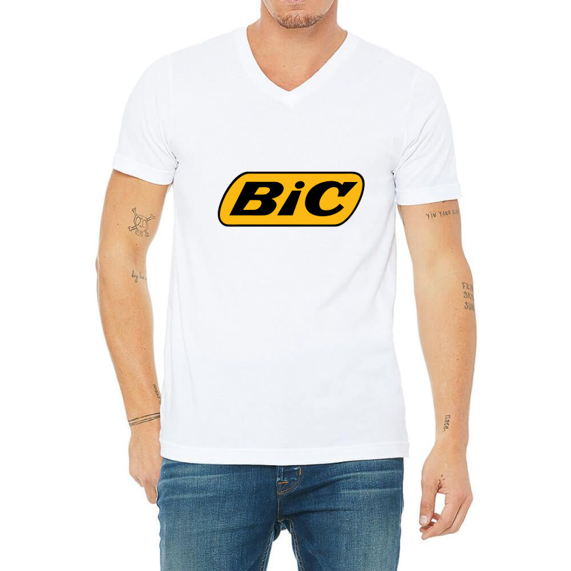 Bic Usa V-Neck Tee by binterelisabet | Artistshot