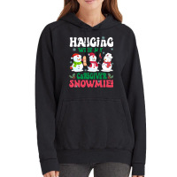 Hanging With My Caregiver Snowmies Nurse Stethosco Vintage Hoodie | Artistshot