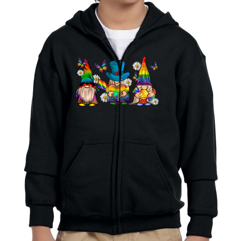 Pride Gnomies Youth Zipper Hoodie | Artistshot