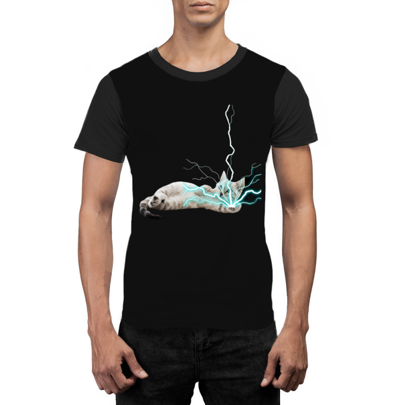 Cat Lightning   1 Graphic T-shirt by Reynaldo K Dennis | Artistshot