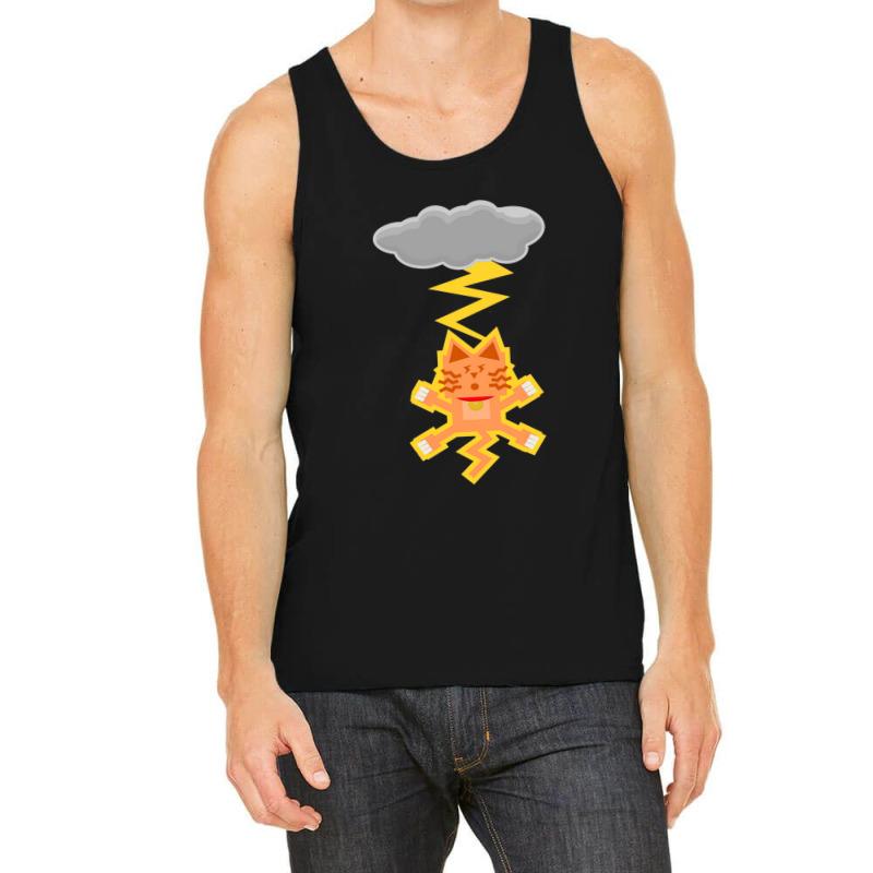 Cat Lightning Funny Tank Top by Reynaldo K Dennis | Artistshot