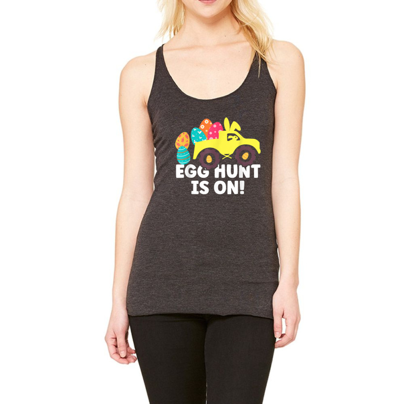 Easter Egg Hunt Is On Happy Easter For Kids And Ad Racerback Tank by Dorothy T Trujillo | Artistshot