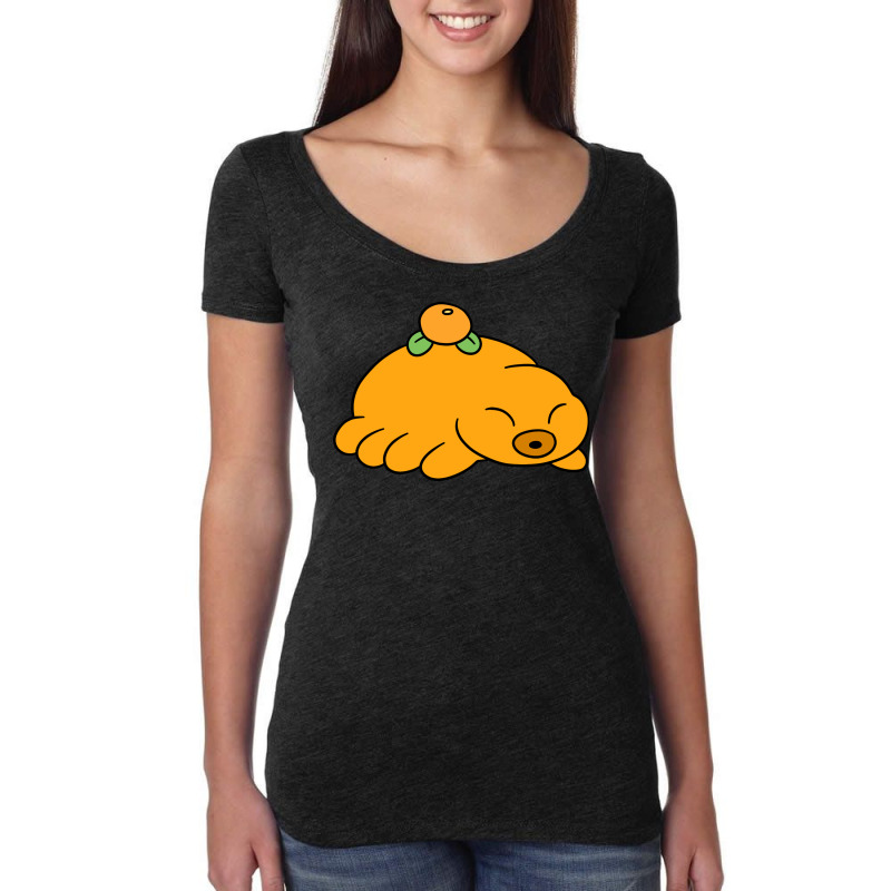 Orange Fruit Waterbear Women's Triblend Scoop T-shirt by ilal12 | Artistshot