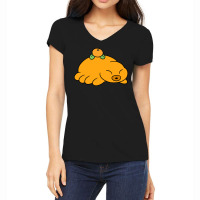 Orange Fruit Waterbear Women's V-neck T-shirt | Artistshot