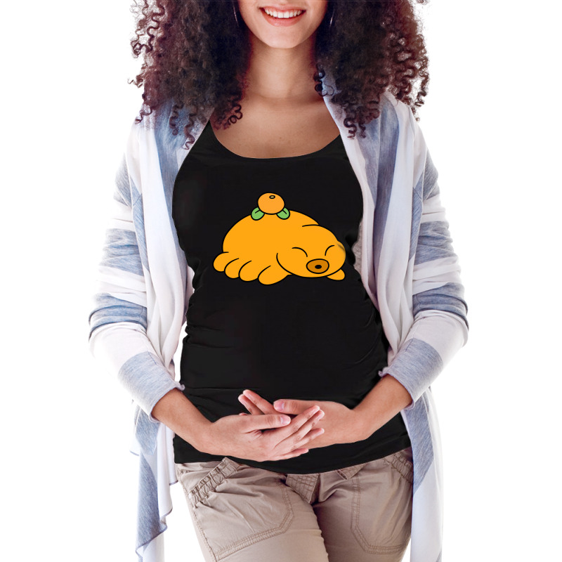 Orange Fruit Waterbear Maternity Scoop Neck T-shirt by ilal12 | Artistshot