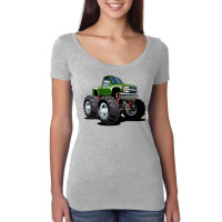 Cartoon Monster Truck Music Women's Triblend Scoop T-shirt | Artistshot