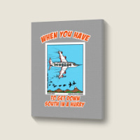 Bird Migration Service Airline Funny Animal Novelt Portrait Canvas Print | Artistshot