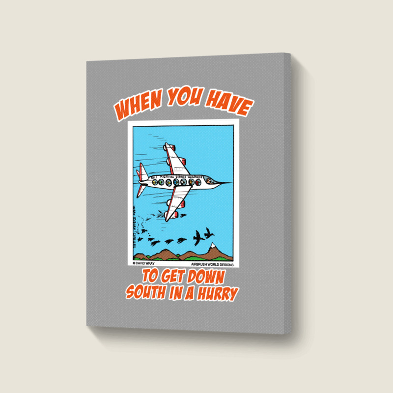 Bird Migration Service Airline Funny Animal Novelt Portrait Canvas Print | Artistshot