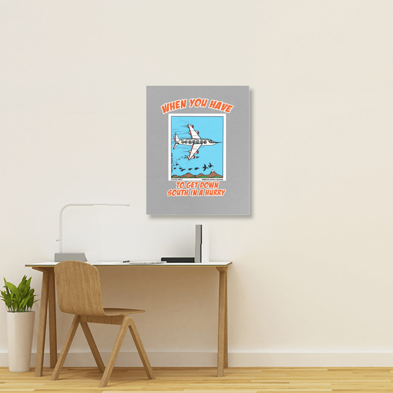 Bird Migration Service Airline Funny Animal Novelt Portrait Canvas Print | Artistshot