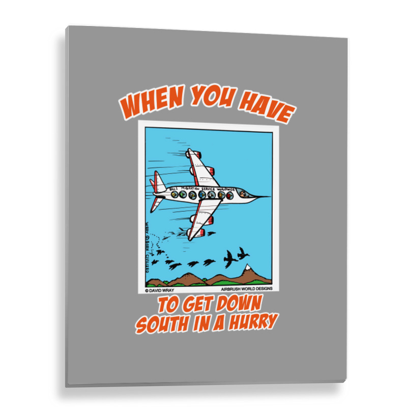 Bird Migration Service Airline Funny Animal Novelt Metal Print Vertical | Artistshot