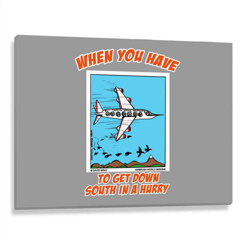 Bird Migration Service Airline Funny Animal Novelt Metal Print Horizontal | Artistshot