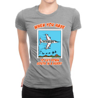 Bird Migration Service Airline Funny Animal Novelt Ladies Fitted T-shirt | Artistshot