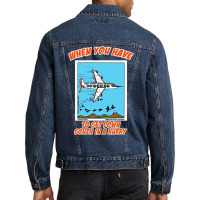 Bird Migration Service Airline Funny Animal Novelt Men Denim Jacket | Artistshot