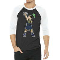 Klay Thompson Cartoon Style Vintage 3/4 Sleeve Shirt | Artistshot