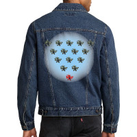 Unique And Different Concept With Cartoon Retro Fi Men Denim Jacket | Artistshot