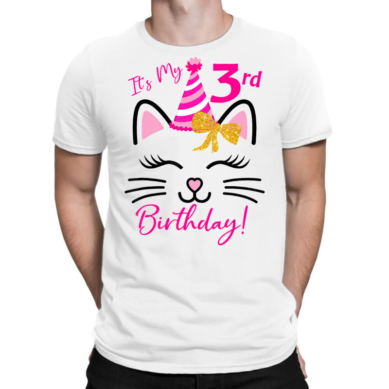 It's My 3rd Birthday Girl Funny Cat Birthday 3 Yea T-shirt | Artistshot