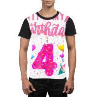 It's My 4th Birthday Doughnut Happy 4 Years Old Gi Graphic T-shirt | Artistshot