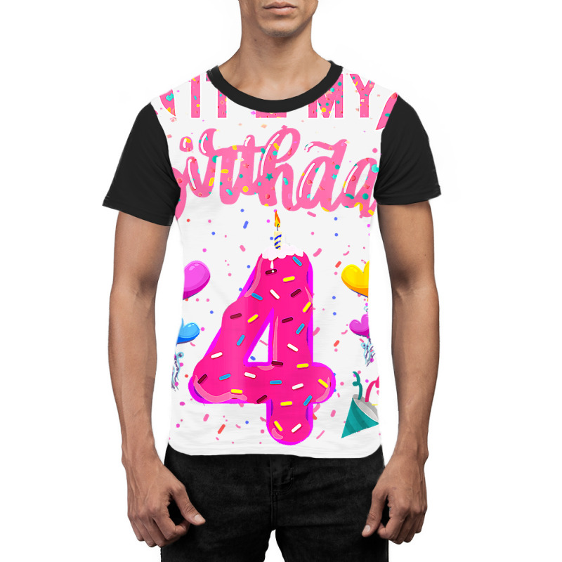 It's My 4th Birthday Doughnut Happy 4 Years Old Gi Graphic T-shirt | Artistshot