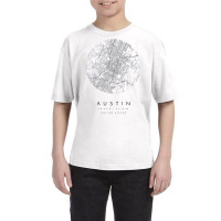 Austin Texas Coordinates Map Hometown Sweatshirt Youth Tee | Artistshot